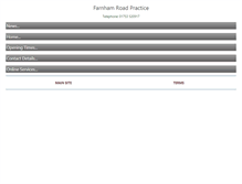 Tablet Screenshot of farnhamroadpractice.co.uk